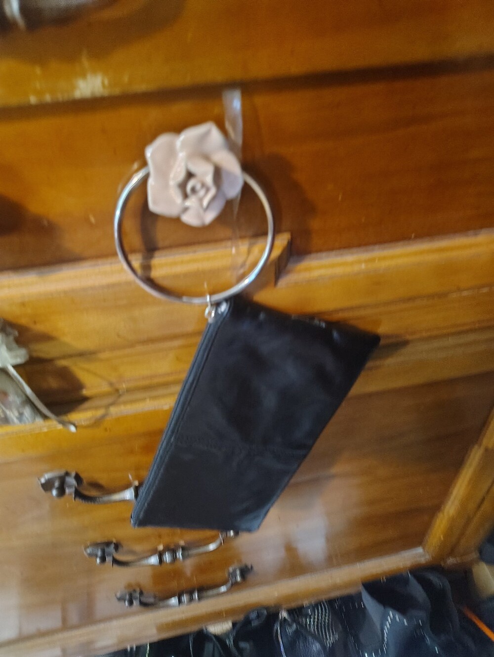 Black Wristlet Clutch Bag for Women